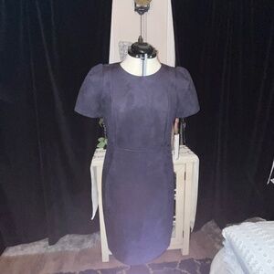 Calvin Klein Tulip Sleeve Sheath Dress, Faux Suede